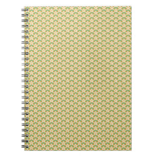 Carnet Vintage Floral vert et jaune motif Jonquil