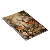 Carnet Vintage Forêt Florale Cerf (Côté Droit)
