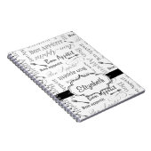 Carnet Vintage Français Bon Appetit Noir et Blanc (Côté Droit)