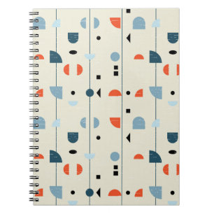 Carnet Vintage géométrique : motif transparent du milieu