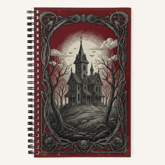Carnet Vintage Gothic Manor Moonlit Archival Mystery (Recto)