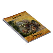 Carnet Vintage Green Tractor Rustic (Côté Droit)