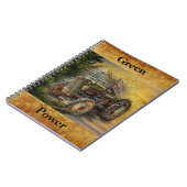 Carnet Vintage Green Tractor Rustic (Côté gauche)