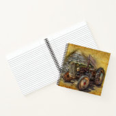 Carnet Vintage Green Tractor Rustic (Intérieur)