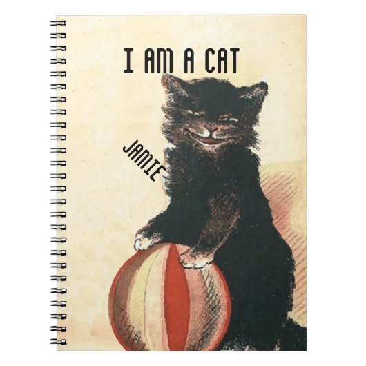 Carnet Vintage HALLOWEEN Chat noir (Devant)
