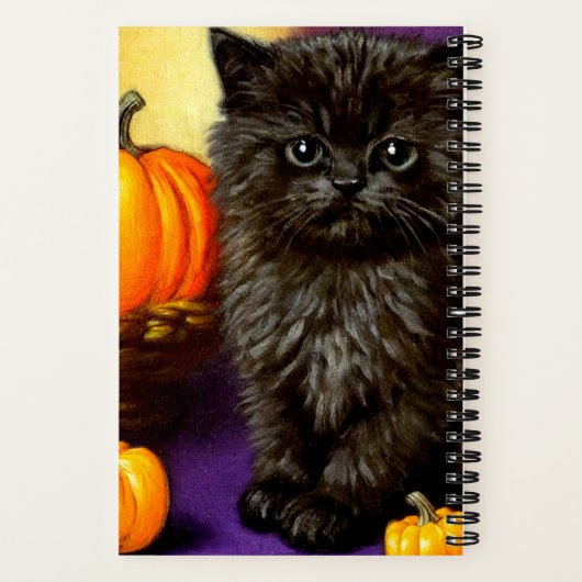 Carnet Vintage Halloween Kitten (Verso)