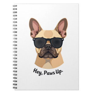 Carnet Vintage Hey, Paws Up Lunettes de soleil Bouledogue