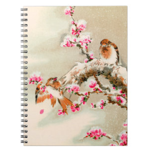 Carnet Vintage japonais sur une branche
