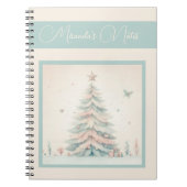 Carnet vintage Joyeux Noël personnalisé (Devant)