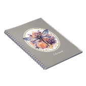 Carnet Vintage libellule florale (Côté Droit)