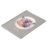 Carnet Vintage libellule florale (Côté gauche)