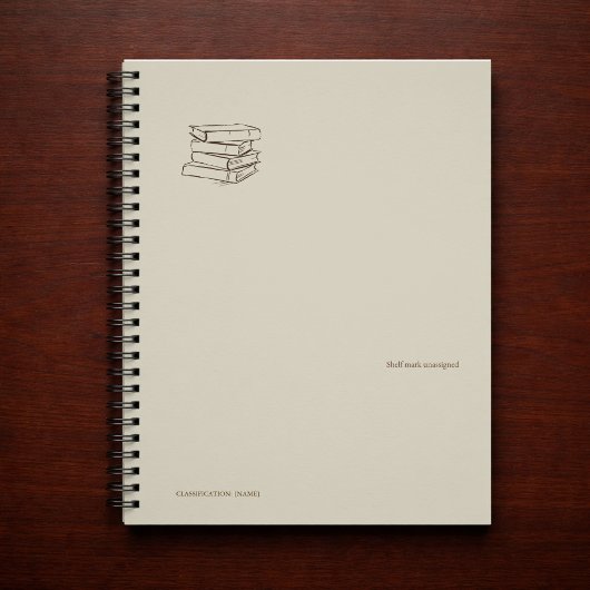 Carnet Vintage Library Dark Academia-Bundle of Books 