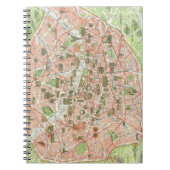 Carnet Vintage map of Paris (Devant)