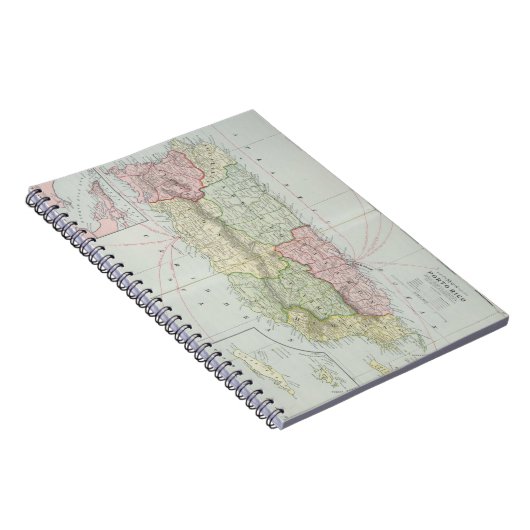 Carnet Vintage Map of Puerto Rico (Côté Droit)
