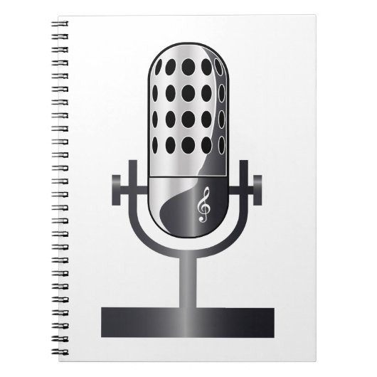 Carnet Vintage microphone (Devant)