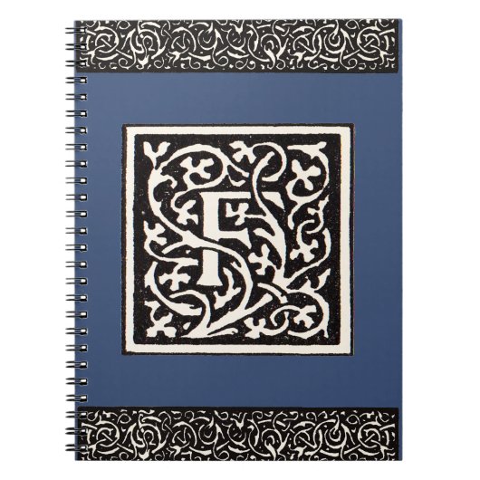 Carnet Vintage Monogram F Art Nouveau Letter (Devant)