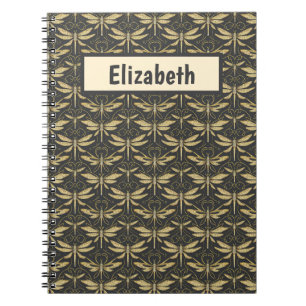 Carnet Vintage Motif de libellules personnalisées