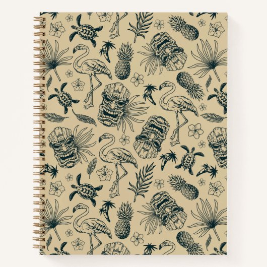 Carnet Vintage Motif tropical (Devant)