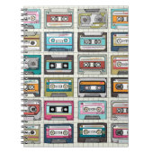Carnet Vintage music cassette design (Devant)