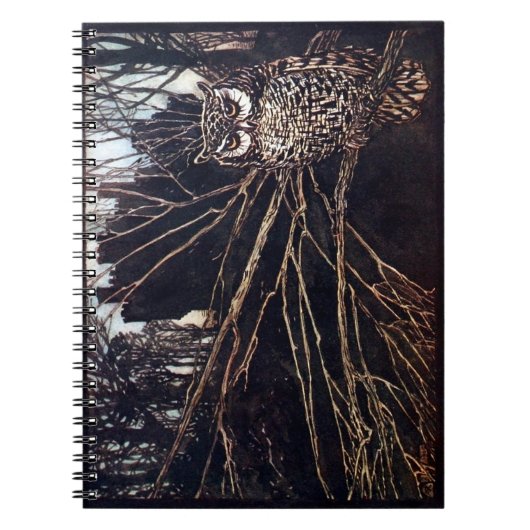 Carnet Vintage Night Owl Rackham (Devant)