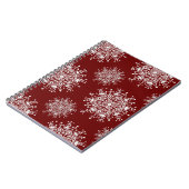 Carnet Vintage Noël Snowflakes Red Blizzard Motif (Côté gauche)