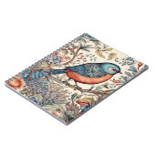 Carnet Vintage oiseau Design de tissu scandinave (Côté gauche)
