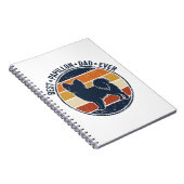 Carnet Vintage Papillon Dog Dad Retro Sunset Shirt Design (Côté Droit)