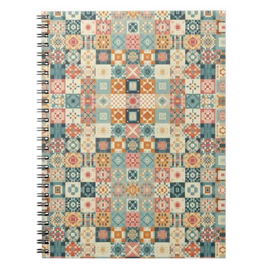 Carnet Vintage, patchwork, paré (Devant)