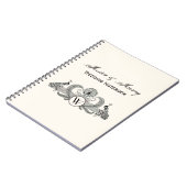 Carnet Vintage Peacocks Monogram Ivory BG (Côté gauche)