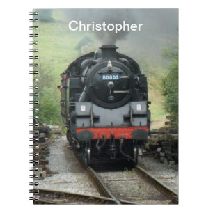 Carnet vintage personnalisé de train de vapeur