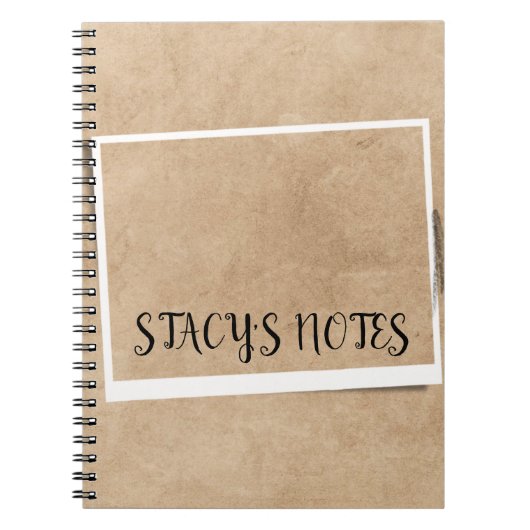 Carnet Vintage personnalisé Élégant Brown (Devant)