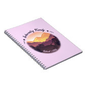Carnet Vintage Purple Jaune Farmhouse Mountain Sunset (Côté Droit)
