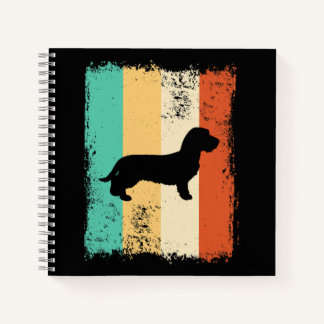 Carnet Vintage Retro Dachshund À poils durs