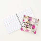 Carnet Vintage Rose Rose avec Écriture (Intérieur)