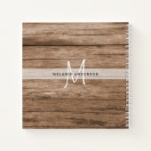 Carnet Vintage Rose Roses Monogramme Mariage Planificatio (Dos)