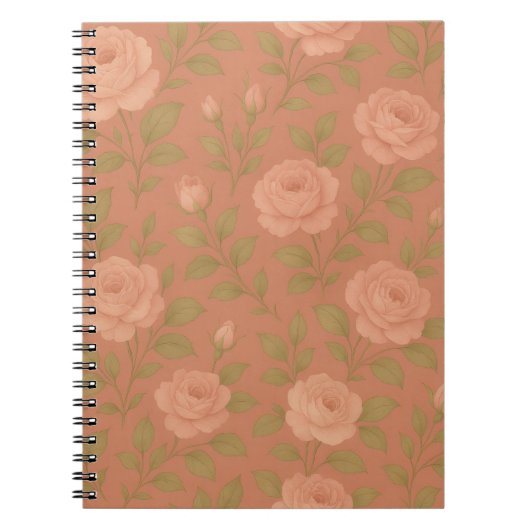 Carnet Vintage Rose Spiral Notebook (Devant)