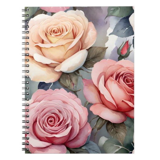 Carnet Vintage roses (Devant)