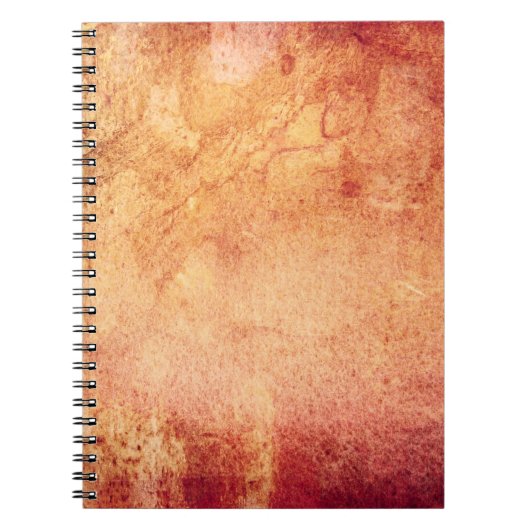 Carnet Vintage rouge jaune orange rétro (Devant)