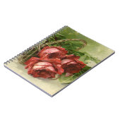 Carnet Vintage Saint Valentin Amour, Crimson Red Roses (Côté gauche)