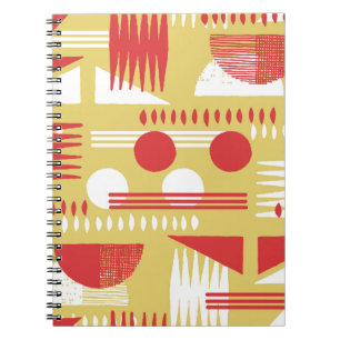 Carnet vintage sans fumée abstrait style moderne géométri