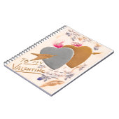 Carnet Vintage Silver & Gold Hearts Valentine Postcard (Côté gauche)