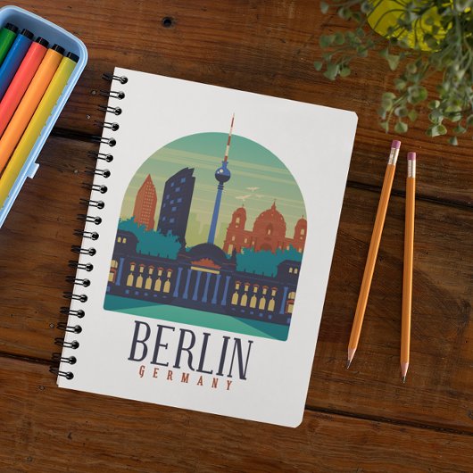 Carnet Vintage Skyline Berlin Allemagne