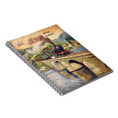 Carnet Vintage Steam Engine Train Painting (Côté Droit)