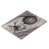 Carnet Vintage Steampunk Glam Purple Airship (Côté gauche)