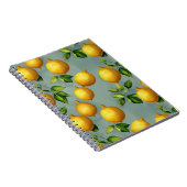 Carnet Vintage Style Lemons Pattern Wallpaper Art (Côté Droit)