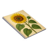 Carnet Vintage Sunflower weathered background (Côté Droit)