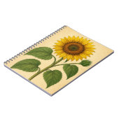 Carnet Vintage Sunflower weathered background (Côté gauche)