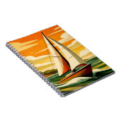 Carnet Vintage Sunset Sailboat Ocean Adventure (Côté Droit)