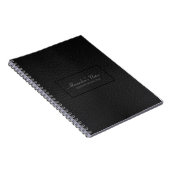 Carnet Vintage texture en cuir noir (Côté Droit)