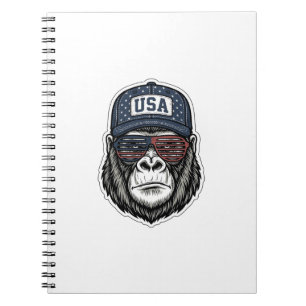 Carnet Vintage USA Lunettes de soleil Gorilla T-shirt pat